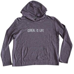 good hYOUman Cereal Is Life Pullover Hoodie Hooded Sweatshirt Top Women‎ M/L